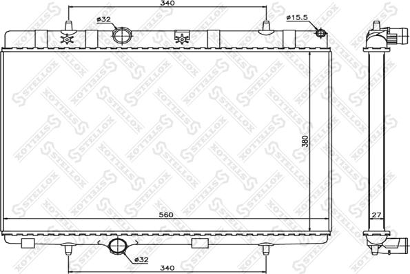 Stellox 10-26119-SX - Radiators, Motora dzesēšanas sistēma ps1.lv