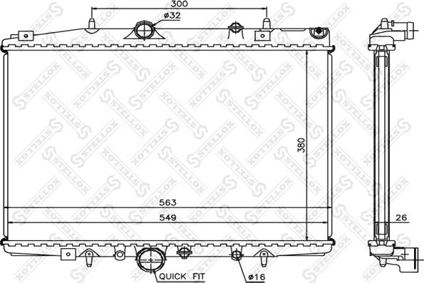 Stellox 10-26136-SX - Radiators, Motora dzesēšanas sistēma ps1.lv