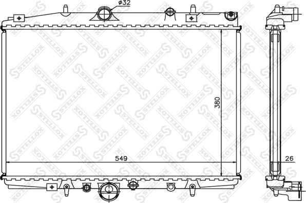 Stellox 10-26137-SX - Radiators, Motora dzesēšanas sistēma ps1.lv