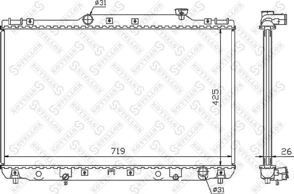 Stellox 10-26380-SX - Radiators, Motora dzesēšanas sistēma ps1.lv