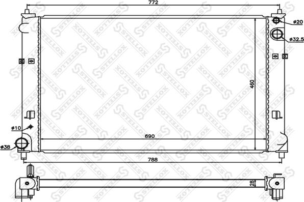 Stellox 10-26706-SX - Radiators, Motora dzesēšanas sistēma ps1.lv