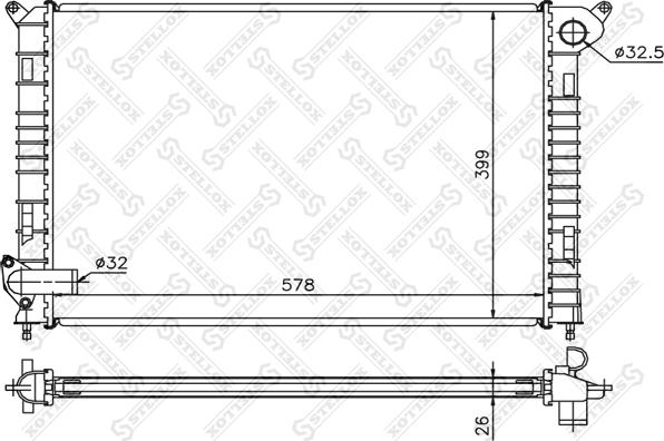 Stellox 10-26785-SX - Radiators, Motora dzesēšanas sistēma ps1.lv