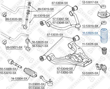 Stellox 11-53029-SX - Aizsargvāciņš / Putekļusargs, Amortizators ps1.lv