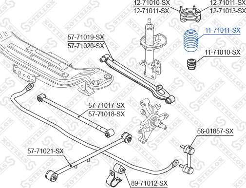 Stellox 11-71011-SX - Aizsargvāciņš / Putekļusargs, Amortizators ps1.lv