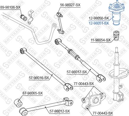 Stellox 12-98051-SX - Amortizatora statnes balsts ps1.lv