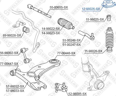 Stellox 12-98026-SX - Amortizatora statnes balsts ps1.lv