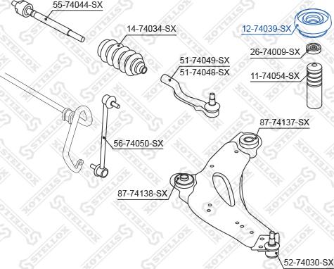 Stellox 12-74039-SX - Amortizatora statnes balsts ps1.lv