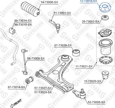 Stellox 12-73015-SX - Amortizatora statnes balsts ps1.lv