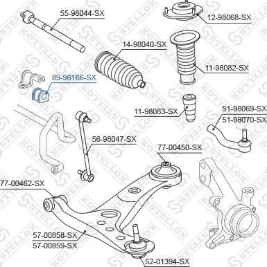 Stellox 89-98166-SX - Bukse, Stabilizators ps1.lv