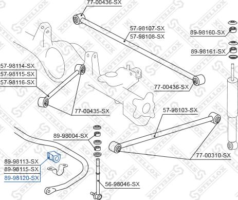 Stellox 89-98120-SX - Bukse, Stabilizators ps1.lv