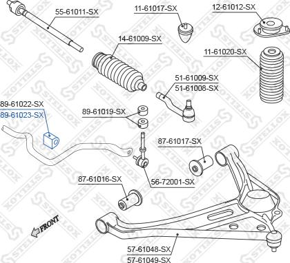 Stellox 89-61023-SX - Bukse, Stabilizators ps1.lv