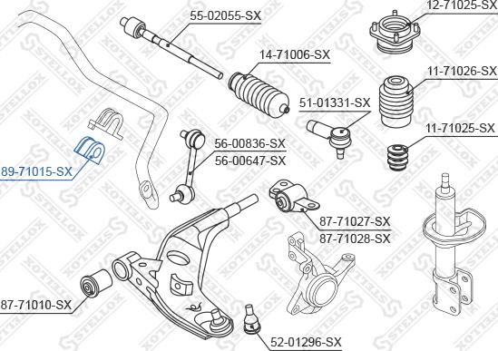 Stellox 89-71015-SX - Bukse, Stabilizators ps1.lv