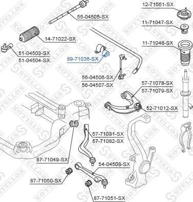 Stellox 89-71036-SX - Bukse, Stabilizators ps1.lv