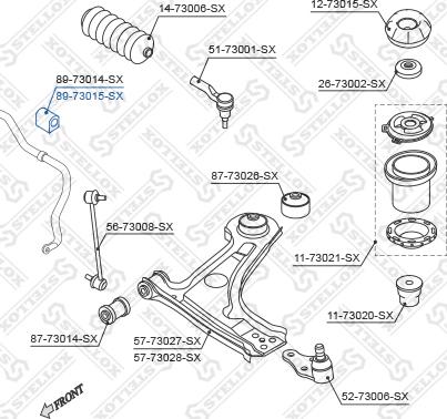 Stellox 89-73015-SX - Bukse, Stabilizators ps1.lv