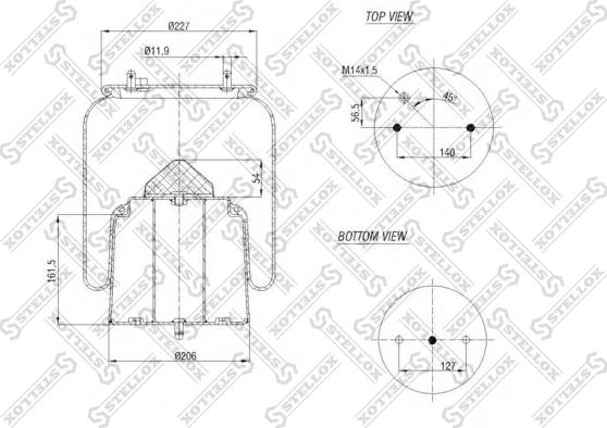 Stellox 84-00129-SX - Pneimoatsperes spilvens, Pneimopiekare ps1.lv