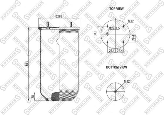 Stellox 84-00125-SX - Pneimoatsperes spilvens, Pneimopiekare ps1.lv