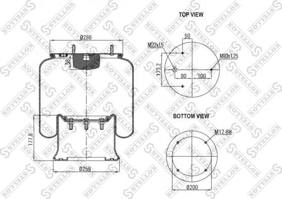 Stellox 84-00126-SX - Pneimoatsperes spilvens, Pneimopiekare ps1.lv