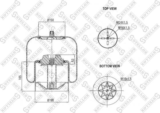 Stellox 84-00121-SX - Pneimoatsperes spilvens, Pneimopiekare ps1.lv