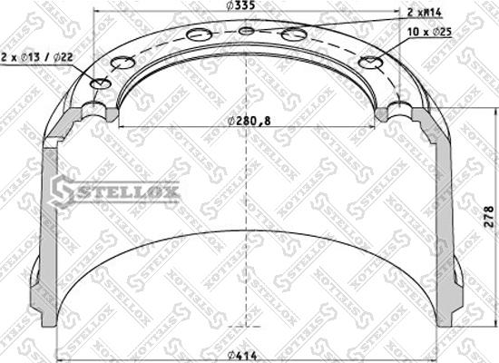 Stellox 85-00060-SX - Bremžu trumulis ps1.lv