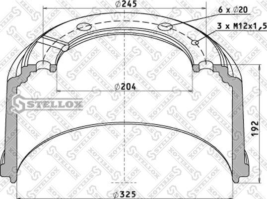 Stellox 85-00068-SX - Bremžu trumulis ps1.lv