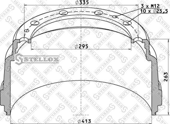 Stellox 85-00017-SX - Bremžu trumulis ps1.lv