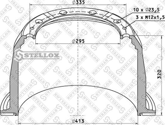 Stellox 85-00035-SX - Bremžu trumulis ps1.lv