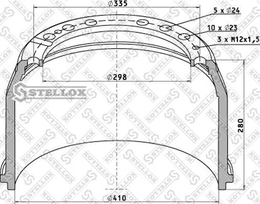 Stellox 85-00030-SX - Bremžu trumulis ps1.lv