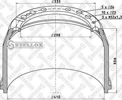 Stellox 85-00031-SX - Bremžu trumulis ps1.lv