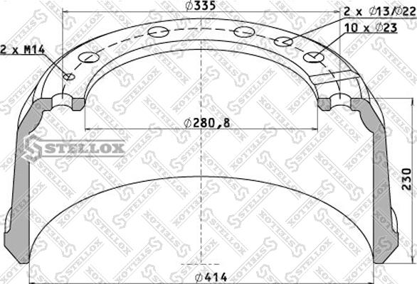 Stellox 85-00020-SX - Bremžu trumulis ps1.lv