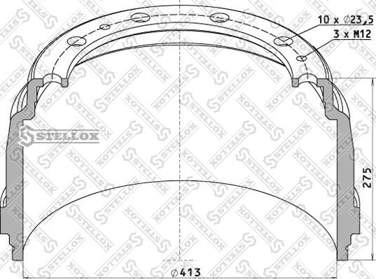 Stellox 85-00028-SX - Bremžu trumulis ps1.lv