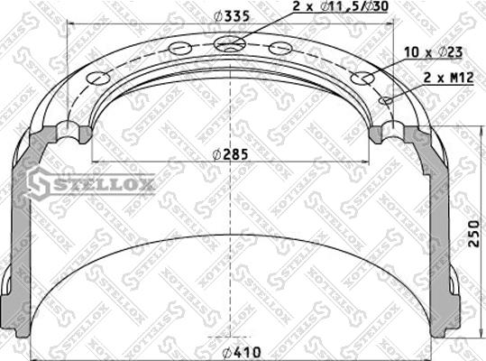 Stellox 85-00023-SX - Bremžu trumulis ps1.lv