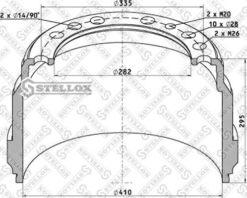 Stellox 85-00079-SX - Bremžu trumulis ps1.lv