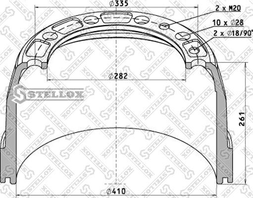 Stellox 85-00075-SX - Bremžu trumulis ps1.lv