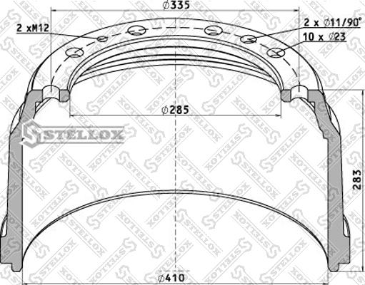 Stellox 85-00111-SX - Bremžu trumulis ps1.lv