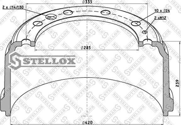 Stellox 85-00189-SX - Bremžu trumulis ps1.lv