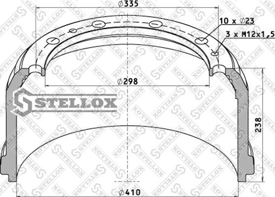 Stellox 85-00173-SX - Bremžu trumulis ps1.lv