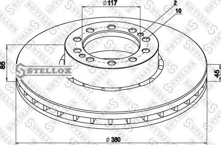 Stellox 85-00818-SX - Bremžu diski ps1.lv