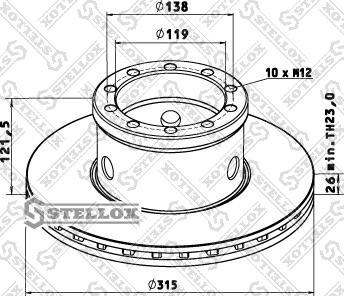 Stellox 85-00756-SX - Bremžu diski ps1.lv