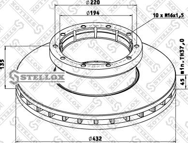 Stellox 85-00753-SX - Bremžu diski ps1.lv