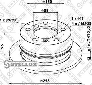 Stellox 85-00762-SX - Bremžu diski ps1.lv