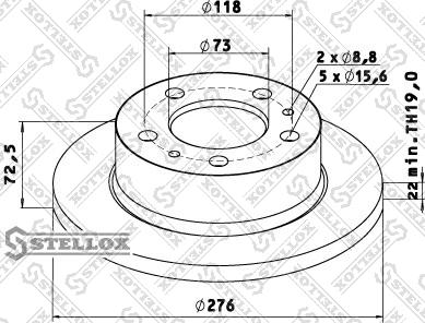 Stellox 85-00719-SX - Bremžu diski ps1.lv