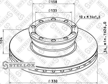 Stellox 85-00710-SX - Bremžu diski ps1.lv