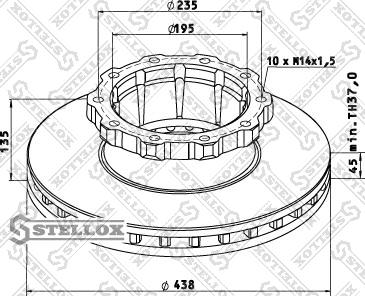 Stellox 85-00729-SX - Bremžu diski ps1.lv