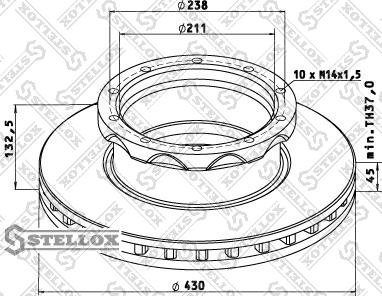 Stellox 85-00728-SX - Bremžu diski ps1.lv