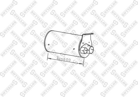 Stellox 82-03092-SX - Vidējais / Gala izpl. gāzu trokšņa slāpētājs ps1.lv