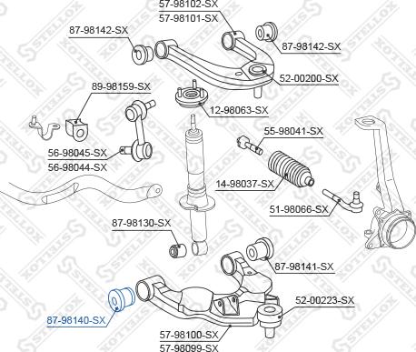 Stellox 87-98140-SX - Piekare, Šķērssvira ps1.lv