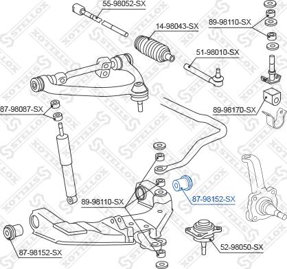 Stellox 87-98152-SX - Piekare, Šķērssvira ps1.lv