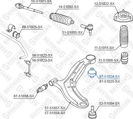 Stellox 87-51024-SX - Piekare, Šķērssvira ps1.lv