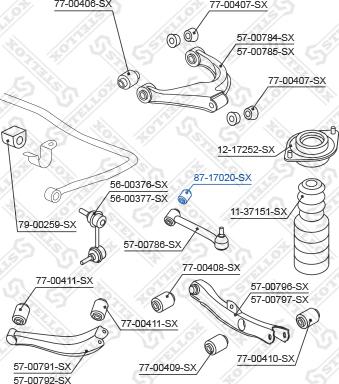 Stellox 87-17020-SX - Piekare, Šķērssvira ps1.lv