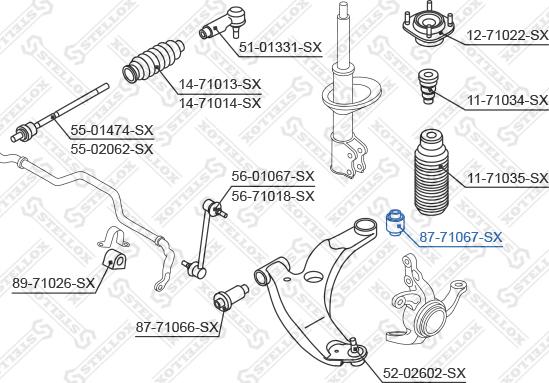 Stellox 87-71067-SX - Piekare, Šķērssvira ps1.lv